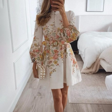 Load image into Gallery viewer, Floral Long Sleeve Button Up Mini Dress
