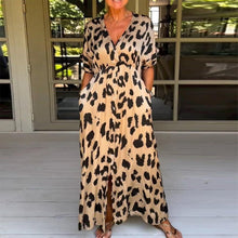 Load image into Gallery viewer, Wild Leopard Print Maxi Dress
