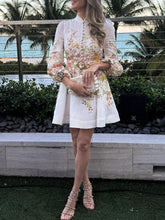 Load image into Gallery viewer, Floral Long Sleeve Button Up Mini Dress
