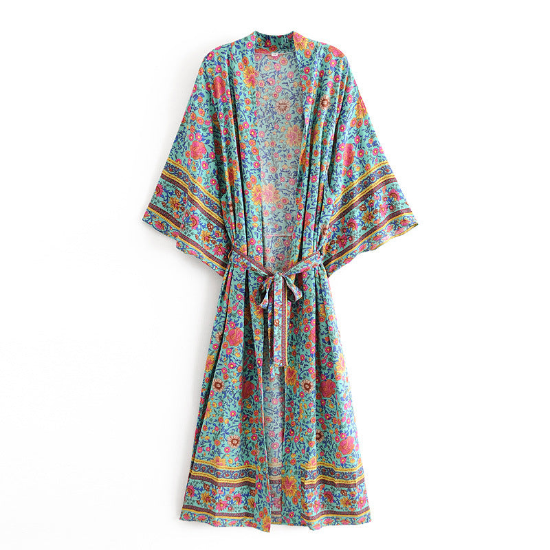 Boho Loose Print Kimono Cover up